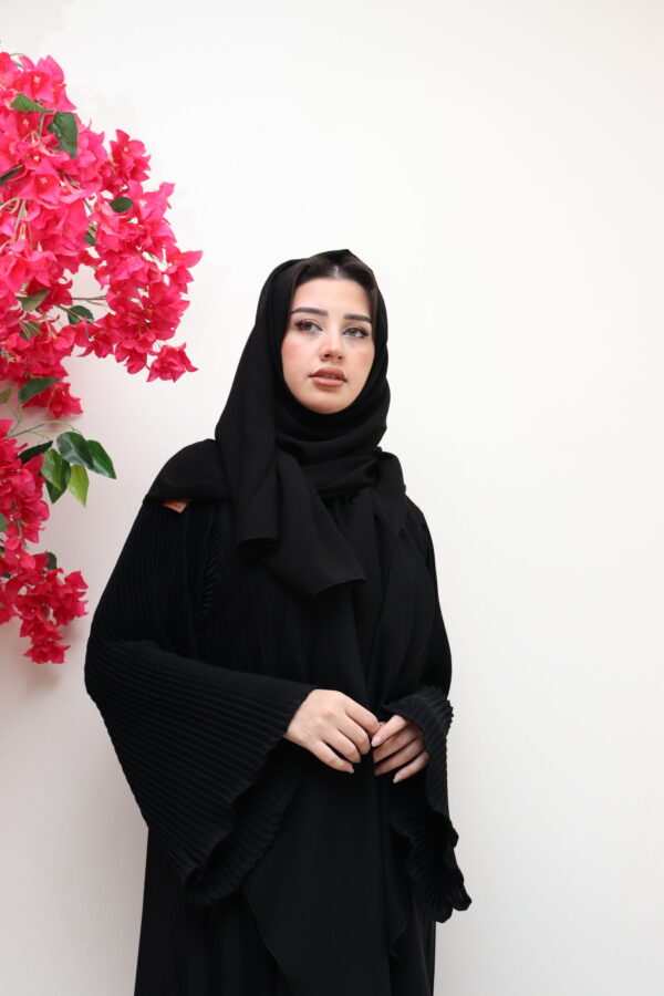 ⁦عبايه قماش كسر كامل ساده⁩ - الصورة ⁦5⁩