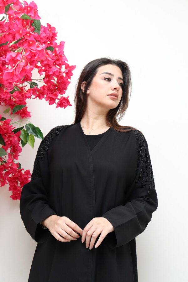 ⁦عبايه اسود بشك اسود من اكتاف⁩ - الصورة ⁦5⁩