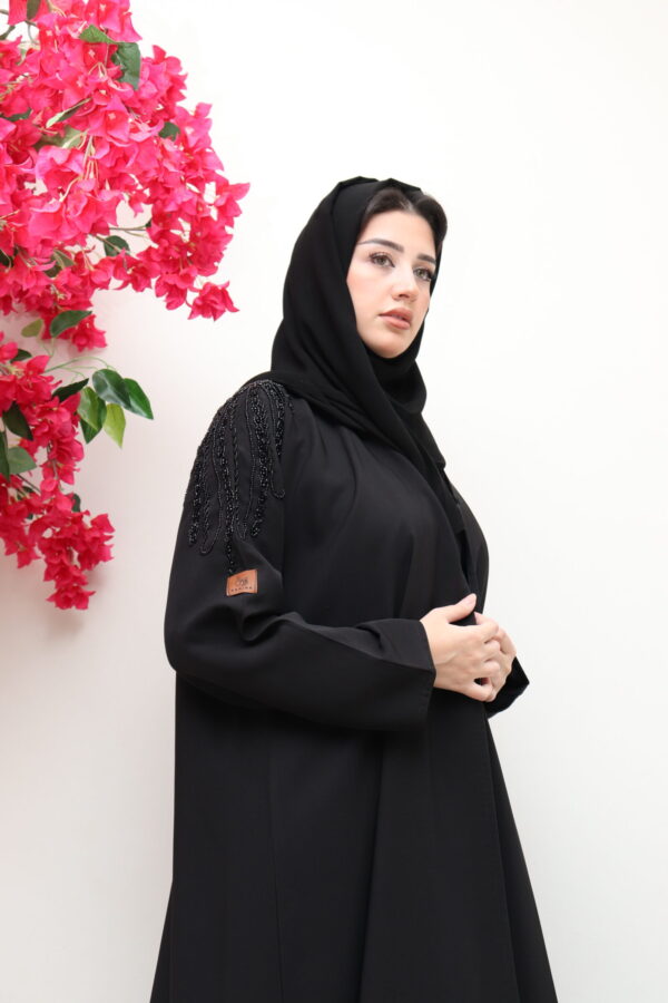 ⁦عبايه اسود بشك اسود من اكتاف⁩ - الصورة ⁦8⁩