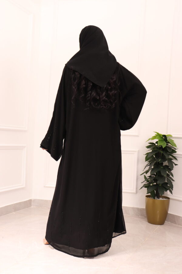 ⁦عباية ربع كلوش شيفون مبطنه بشك⁩ - الصورة ⁦9⁩