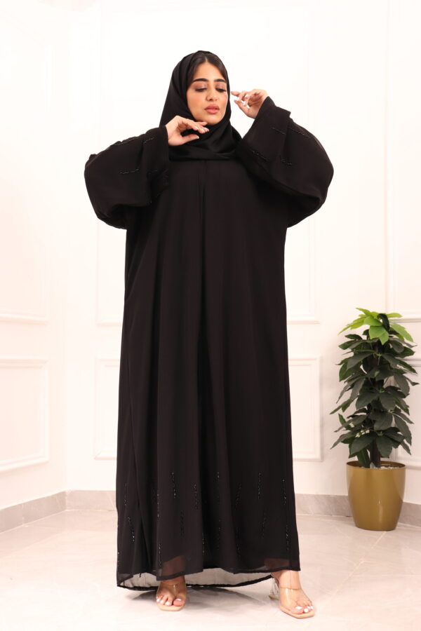 ⁦عباية ربع كلوش شيفون مبطنه بشك⁩ - الصورة ⁦11⁩