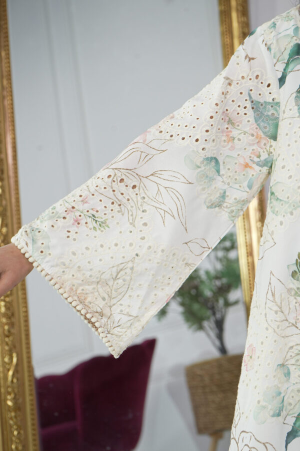 ⁦جلابية بناتي تركواز مورده بتيفاني⁩ - الصورة ⁦5⁩