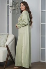 ⁦جلابية مغربي تيفاني بتطريز خرز لامع⁩ - الصورة ⁦4⁩