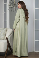 ⁦جلابية مغربي تيفاني بتطريز خرز لامع⁩ - الصورة ⁦6⁩