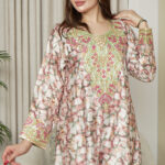 مخاوير وردي اماراتيه محدد من الحلق بفصوص (٤)