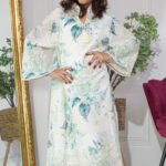 جلابية بناتي مشجره بورد تركواز