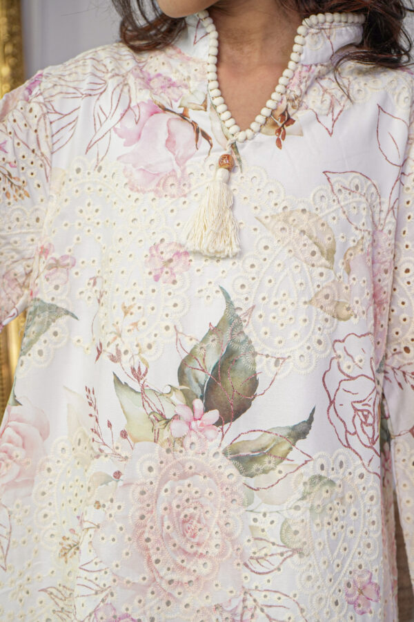 ⁦جلابية بناتي مشجره بورد وردي⁩ - الصورة ⁦4⁩