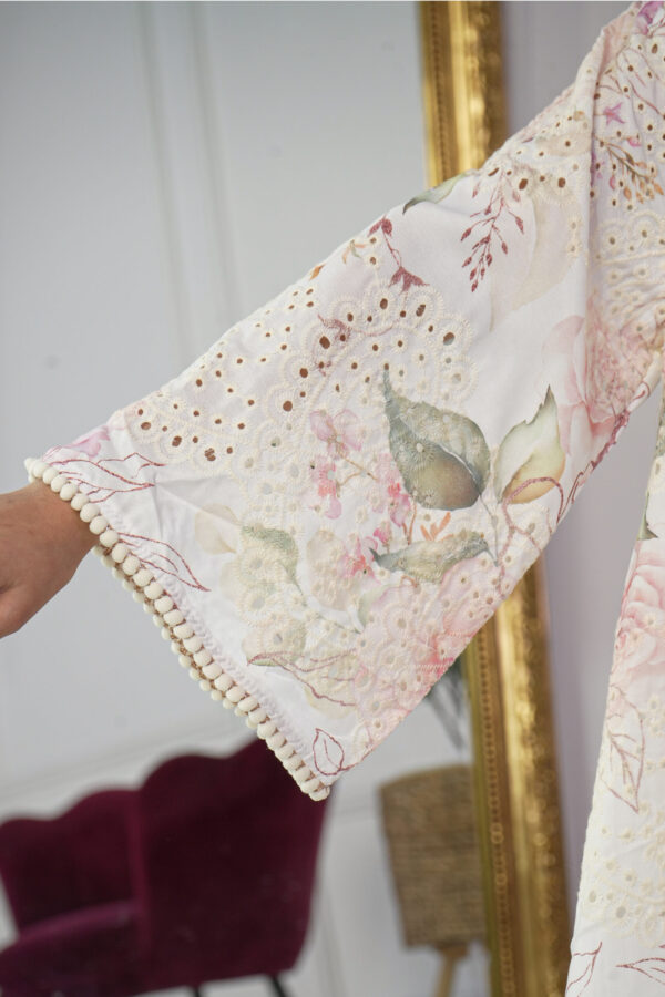 ⁦جلابية بناتي مشجره بورد وردي⁩ - الصورة ⁦5⁩