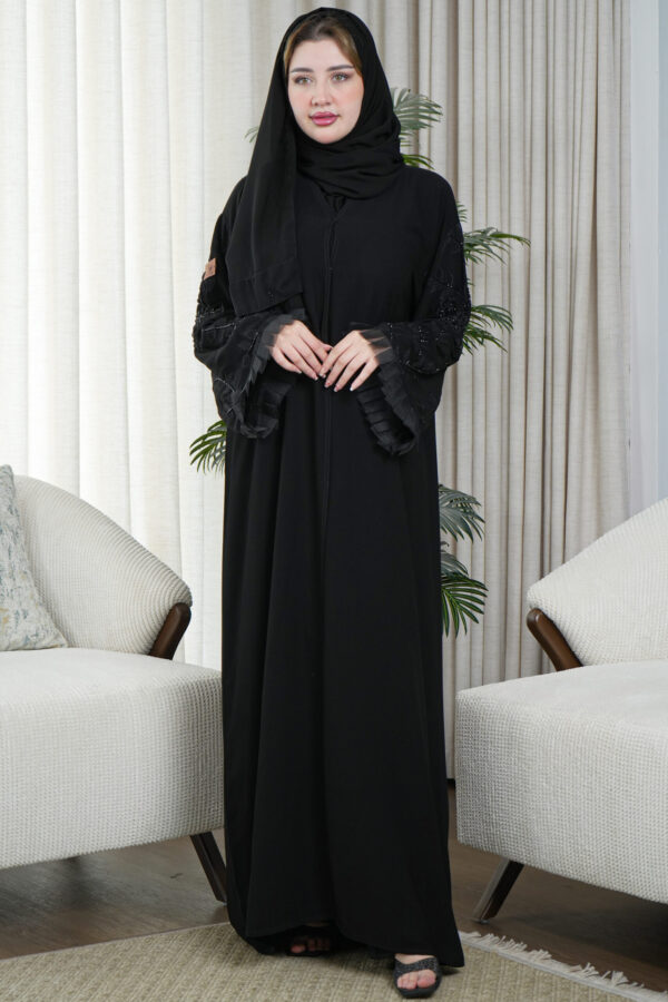 ⁦عباية كريب بشك الأكمام⁩ - الصورة ⁦2⁩