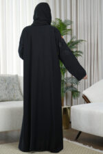 ⁦عبايه تالا متطرزة بخيوط اسود⁩ - الصورة ⁦4⁩