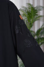 ⁦عبايه تالا متطرزة بخيوط اسود⁩ - الصورة ⁦6⁩