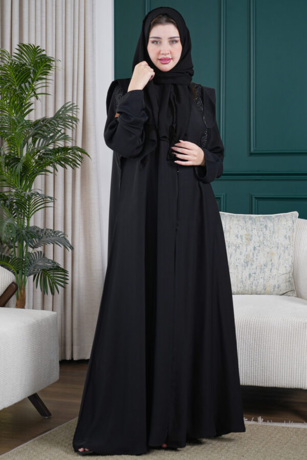 ⁦عباية بلياقه و شك من اكتاف بأسود⁩ - الصورة ⁦6⁩