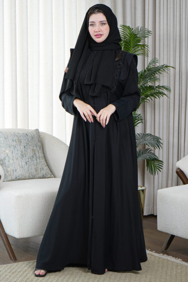 ⁦عباية بلياقه و شك من اكتاف بأسود⁩ - الصورة ⁦7⁩