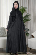 عبايه كلوش بقماش لماع دبل فيس