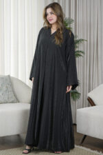 ⁦عبايه كلوش بقماش لماع دبل فيس⁩ - الصورة ⁦5⁩