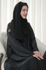 ⁦عبايه كلوش بقماش لماع دبل فيس⁩ - الصورة ⁦10⁩