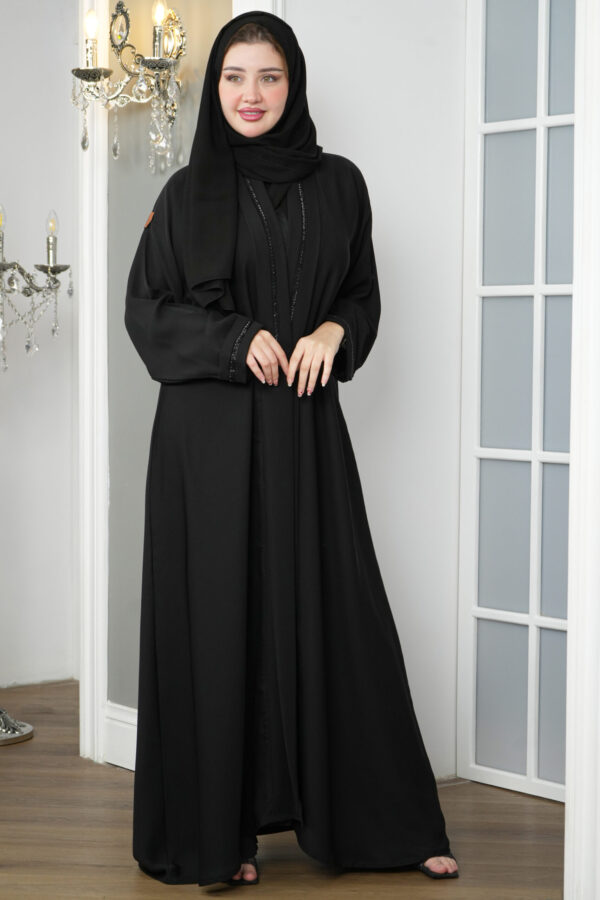 ⁦عباية كلوش بشريط مخفي⁩ - الصورة ⁦5⁩