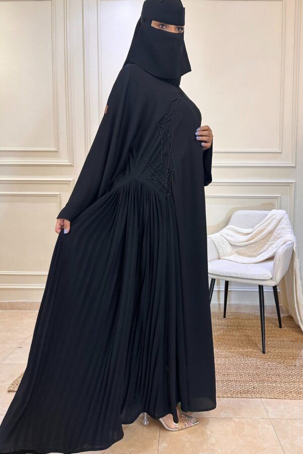 ⁦عبايه اسود بتدخل قماش مكسر شك من اجناب⁩ - الصورة ⁦9⁩