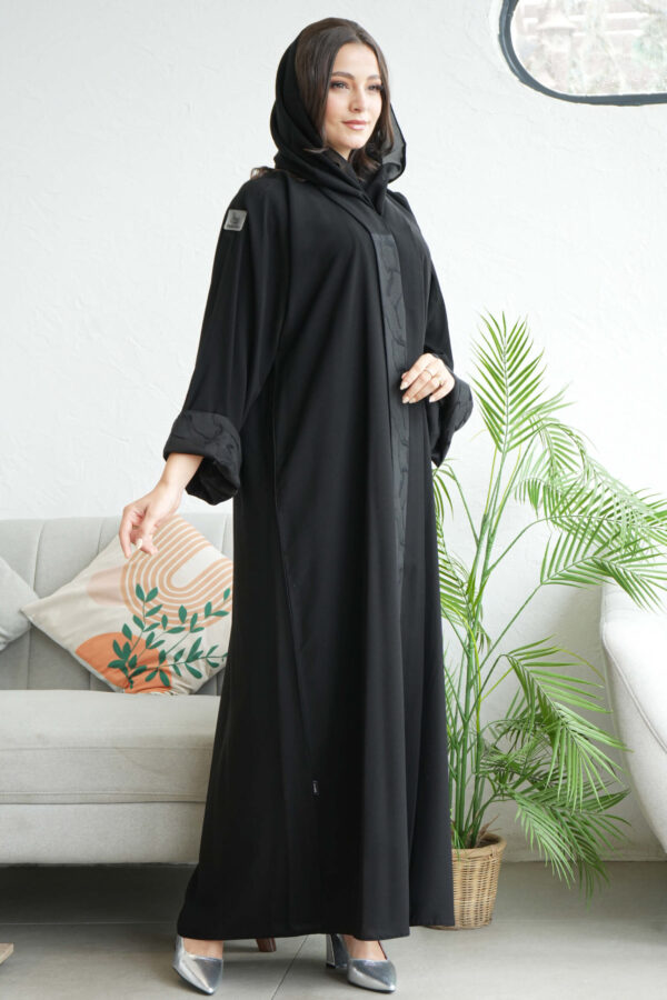 ⁦عبايه لهفة كريب كلاسيك بكم طي⁩ - الصورة ⁦6⁩