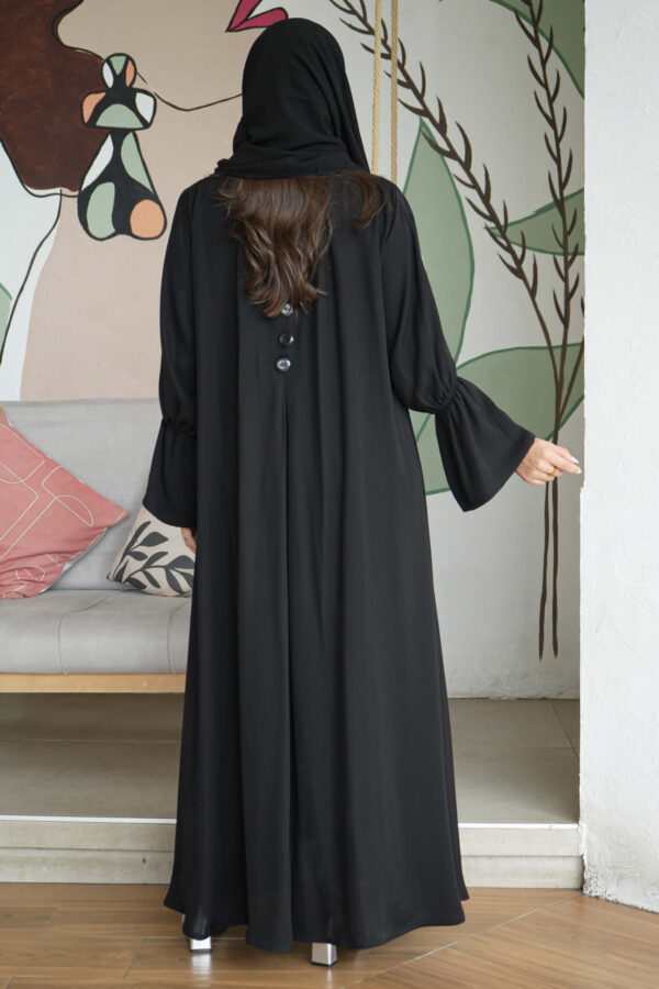 ⁦عباية بليزر قماش انترنت نص كلوش⁩ - الصورة ⁦9⁩