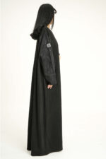 ⁦عباية بدقات بكم مفصول جاكار مشجره بالأسود⁩ - الصورة ⁦8⁩