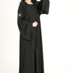 عباية سوداء كلوش نواعم بدقه كلفه مندمجة بسكره