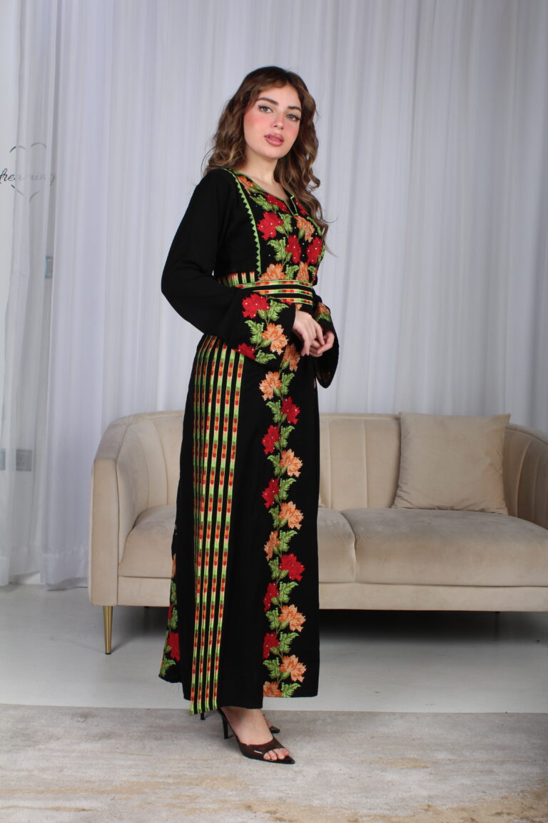 ⁦جلابية اردني مميزه بتطريز سدو ملونه⁩ - الصورة ⁦17⁩