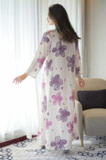 ⁦جلابيه موف بلياقه مشجره وروده (7)⁩ - الصورة ⁦7⁩