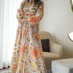 جلابيه بني بلياقه مشجره بورق شجره (6)