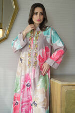 ⁦جلابيه بني خليجيه بلياقه و شك ذهبي من امام⁩ - الصورة ⁦8⁩