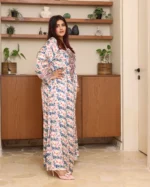 ⁦مخاوير ازرق تطريز اماراتيه محدد من الحلق بفصوص (6)⁩ - الصورة ⁦3⁩