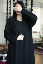 ⁦عباية بليزر اسود رسمية بجيوب⁩ - الصورة ⁦4⁩