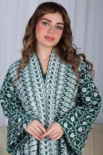 ⁦جلابية خليجية اخضر تصميم ملكي⁩ - الصورة ⁦8⁩