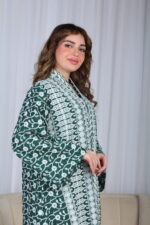 ⁦جلابية خليجية اخضر تصميم ملكي⁩ - الصورة ⁦3⁩