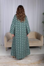 ⁦جلابية خليجية اخضر تصميم ملكي⁩ - الصورة ⁦2⁩