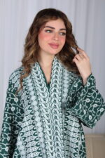 ⁦جلابية خليجية اخضر تصميم ملكي⁩ - الصورة ⁦11⁩