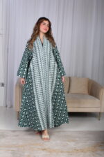 جلابية خليجية اخضر تصميم ملكي