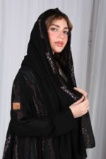 ⁦عباية دقات تطريز ملونه راقي⁩ - الصورة ⁦4⁩