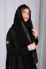 ⁦عباية دقات تطريز ملونه راقي⁩ - الصورة ⁦10⁩