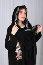 ⁦عباية شك ملون على شكل ورورد ملونة⁩ - الصورة ⁦3⁩