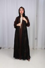 ⁦عباية شيفون بني جاكار كتف⁩ - الصورة ⁦13⁩