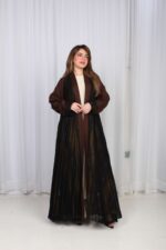 ⁦عباية شيفون بني جاكار كتف⁩ - الصورة ⁦16⁩