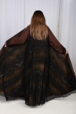 ⁦عباية شيفون بني جاكار كتف⁩ - الصورة ⁦19⁩