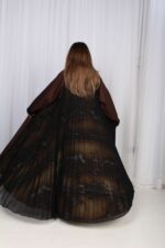 ⁦عباية شيفون بني جاكار كتف⁩ - الصورة ⁦20⁩