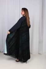 ⁦عباية شيفون كحلي جاكار كتف⁩ - الصورة ⁦4⁩