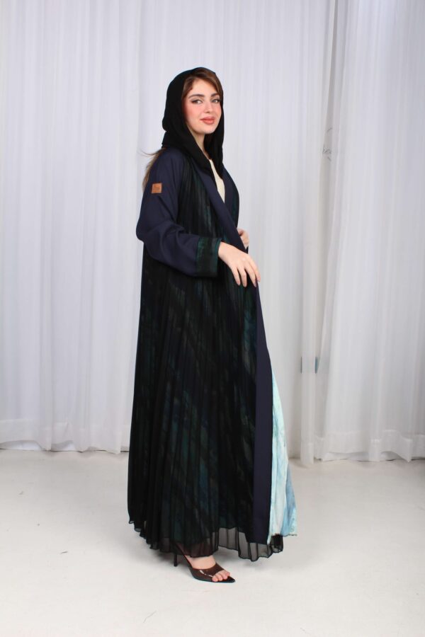 ⁦عباية كسرات شيفون كحلي جاكار كتف⁩ - الصورة ⁦16⁩