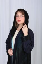 ⁦عباية شيفون كحلي جاكار كتف⁩ - الصورة ⁦17⁩