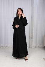 عباية تيجان ملكية بشك أسود