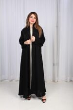 ⁦عباية تيجان ملكية بشك أسود⁩ - الصورة ⁦13⁩