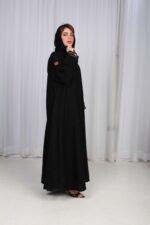 ⁦عباية دانتيل اسود بالأكمام والجوانب⁩ - الصورة ⁦12⁩